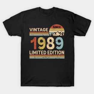 Vintage Since 1989 Limited Edition 34th Birthday Gift Vintage Men's T-Shirt